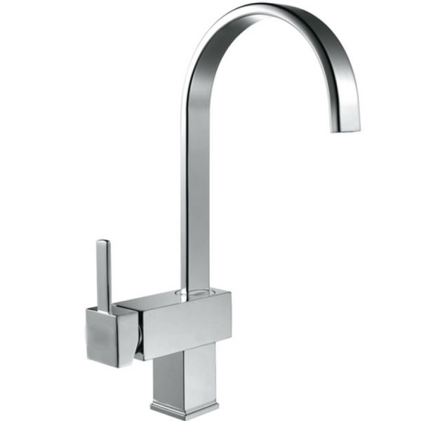 Monocomando De Cozinha Slim Ultra Fina Quadrado Bica Móvel Sq