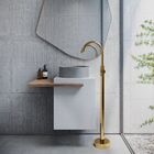 Monocomando De Piso Para Cuba Dourado