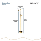 Monocomando De Piso Para Cuba Dourado