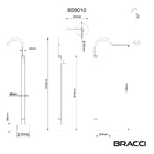 Monocomando De Piso Para Cuba Preto