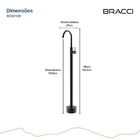 Monocomando De Piso Para Cuba Preto