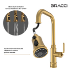 Monocomando Industrial Dourado Escovado