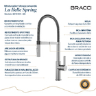 Monocomando La Belle Spring Aço Escovado