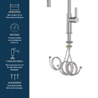 Monocomando La Belle Spring Aço Escovado