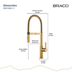 Monocomando La Belle Spring Dourado Escovado