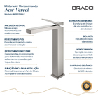 Monocomando New Vercci Aço Escovado