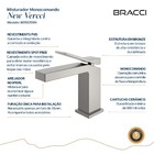 Monocomando New Vercci Aço Escovado