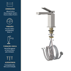 Monocomando New Vercci Aço Escovado