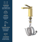 Monocomando New Vercci Dourado