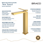 Monocomando New Vercci Dourado Escovado