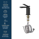 Monocomando New Vercci Preto