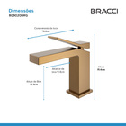 Monocomando New Vercci Rose Escovado