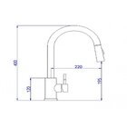 Monocomando P/cozinha Pull Out Bica Extensível Esteves Dourado