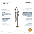 Monocomando Para Banheiras Bronze Escovado