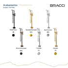 Monocomando Para Banheiras Bronze Escovado