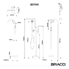 Monocomando Para Banheiras Dourado Escovado