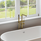 Monocomando Para Banheiras Dourado Escovado