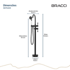 Monocomando Para Banheiras Preto
