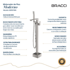 Monocomando Para Banheiras Vercci Aço Escovado