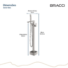 Monocomando Para Banheiras Vercci Aço Escovado