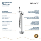 Monocomando Para Banheiras Vercci Cromado