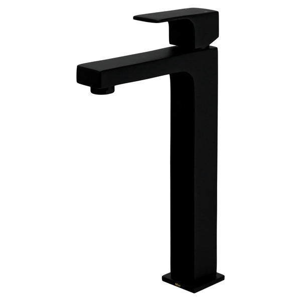 Monocomando Para Banheiro Bica Alta Retta Preto Fosco Fani