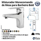 Monocomando Para Banheiro Bica Baixa Bold Cromado Fani