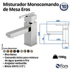 Monocomando Para Banheiro Bica Baixa Eros 6875 Gold Fani