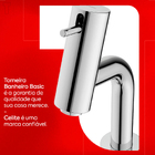 Monocomando Para Lavatório De Mesa Bica Baixa - Celite - B501