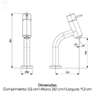 Monocomando Para Lavatório De Mesa Bica Baixa - Celite - B501