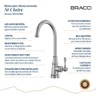 Monocomando St Claire Aço Escovado