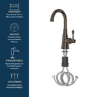 Monocomando St Claire Bronze Escovado