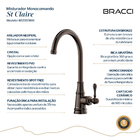 Monocomando St Claire Bronze Escovado