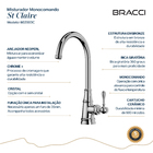 Monocomando St Claire Cromado