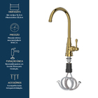 Monocomando St Claire Dourado