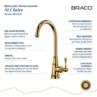 Monocomando St Claire Dourado
