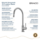 Monocomando St Louise Basic Aço Escovado