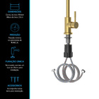 Monocomando St Louise Basic Dourado Escovado