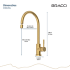 Monocomando St Louise Basic Dourado Escovado
