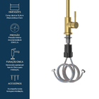 Monocomando St Louise Basic Dourado Escovado