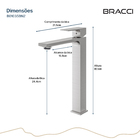 Monocomando Vercci Slim Alto Aço Escovado