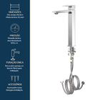 Monocomando Vercci Slim Alto Cromado