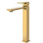 Monocomando Vercci Slim Alto Dourado Escovado
