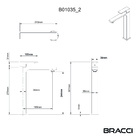 Monocomando Vercci Slim Alto Preto