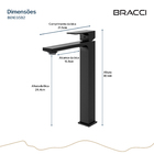 Monocomando Vercci Slim Alto Preto