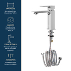 Monocomando Vercci Slim Baixo Cromado