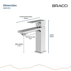Monocomando Vercci Slim Baixo Cromado