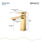 Monocomando Vercci Slim Baixo Dourado