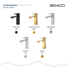 Monocomando Vercci Slim Baixo Dourado Escovado