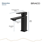 Monocomando Vercci Slim Baixo Preto